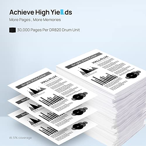 DR820 DR-820 Drum Unit Compatible Replacement for Brother DR820 DR-820 DR 820 for MFC-L5850DW HL-L6200DW HLL6200DW L6200DW MFC-L5900DW MFC-L5700DW HL-L5200DW L5200DWT Printer (2 Black)
