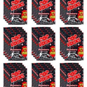 Pop Rocks Strawberry Bulk (0.33oz) - 72 Pack of Straw Berry Flavored Poprocks - Retro Crackling Rock Candy - By Dr. Plenty