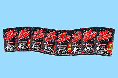 Pop Rocks Strawberry Bulk (0.33oz) - 72 Pack of Straw Berry Flavored Poprocks - Retro Crackling Rock Candy - By Dr. Plenty