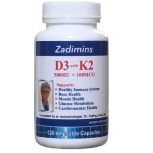 Dr Z’s Vitamins - Vitamin D3 K2 - Vitamin D3 5000 IU + 100 MCG Vitamin K2 MK-7 Per Capsule - K2 D3 Vitamin Supplement - Vitamin K2 D3 - VIT D3K2 - Vitamin D and K - Immune Support (120 Caps)