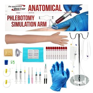 phlebotomy practice kit and iv practice kit for nurses and other medical professionals – practice and perfect venipuncture skills before working on real people – the apprentice doctor.
