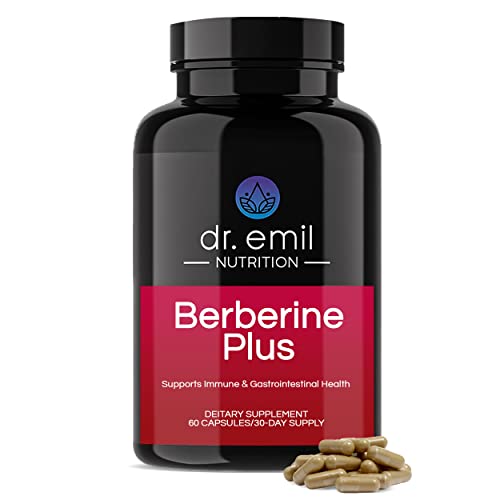 Dr. Emil Berberine 500mg Capsules - Berberine Supplement with Cinnamon MTC Oil Silymarin