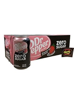 dr pepper strawberry and cream – munchie box stash (zero sugar, pack of ( 12 ) 12 oz cans)