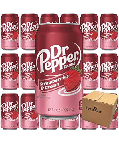 Dr Pepper Strawberry Cream Soda 18 Cans 12 Fl Oz (Regular)