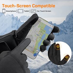 Dr. Prepare Heated Gloves for Men Women, 3200mAh Rechargeable Electric Battery, Thin Heated Motorcycle Work Gloves Liners, Touch Screen Gloves Winter Hand Warmer for Hunting Skiing Snowboarding M Size