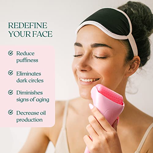 Dr. Pure Ice Roller for Face Massage, Face Roller for Reduce Puffiness Tighten Skin, Face Icing Cold Massager Cooling Facial Eye Roller, Women Gifts Skin Care Tool