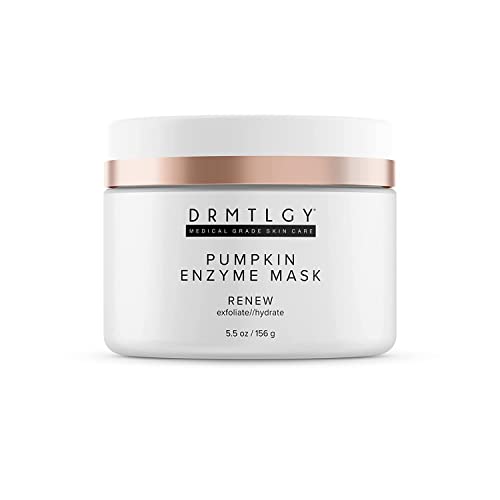 DRMTLGY Pumpkin Enzyme Face Mask with Jojoba Beads. Gentle Exfoliating Pumpkin Facial Mask for Dullness, Uneven Skin Tone, Fine Lines and Wrinkles.