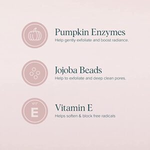 DRMTLGY Pumpkin Enzyme Face Mask with Jojoba Beads. Gentle Exfoliating Pumpkin Facial Mask for Dullness, Uneven Skin Tone, Fine Lines and Wrinkles.