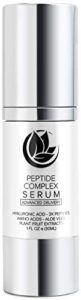 peptide complex serum by microderm glo – best skin toning, facial tightening, 100% pure & natural, plump, hydrate & nourish your face, boosts collagen & heals skin while improving tone & texture, 1oz