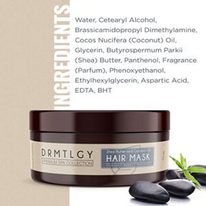 DRMTLGY Hair Mask with Shea Butter and Fractionated Coconut Oil. Deep Conditioning and Nourishing Hair Treatment for Dry, Damaged Hair.