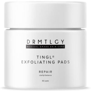 tingl Face and Body Exfoliator Pads - Anti Aging Acne Treatment with Glycolic Acid, Lactic Acid, and Salicylic Acid - Pore Minimizer, Oil Cleanser, Blackhead Remover and Skin Exfoliator in One