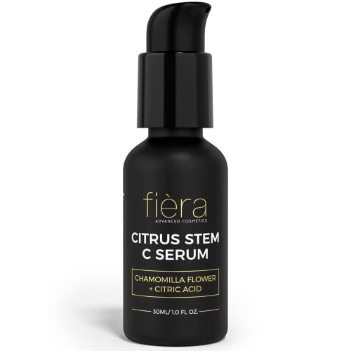 Fièra Vitamin C Serum, Hyaluronic Acid and Citrus Stem Cells - Anti Aging Serum for Brightening, Firming, and Hydrating Face & Eye Area - 30 ML / 1 FL. OZ.