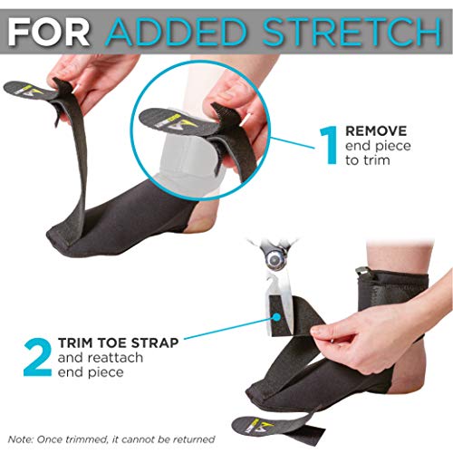 BraceAbility Plantar Fasciitis Night Sock | Soft Stretching Boot Splint for Sleeping, Achilles Tendonitis Foot Support Brace & Heel Pain Relief Compression Sleeve (Medium)