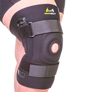 braceability knee brace for large legs and bigger people with wide thighs – kneecap protection pad treats patellar tendonitis, chondromalacia, patellofemoral pain, instability and dislocation