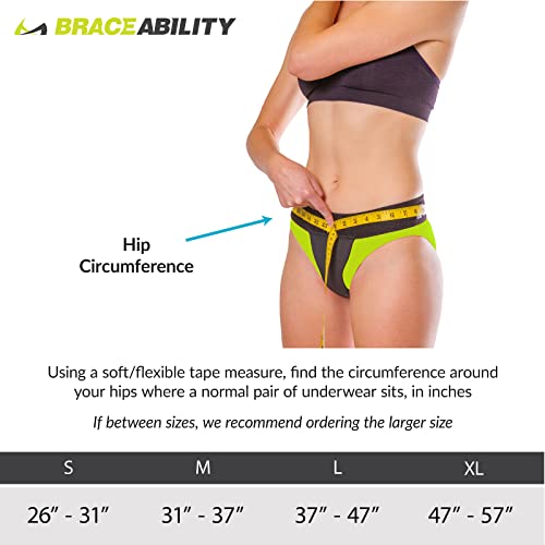 BraceAbility The Pelvic Pro Patented Prolapse Uterus Support Belt Girdle for Women’s Prolapsed for Dropped Bladder, Vulvar Varicosities, Postpartum Recovery, Symphysis Pubis Dysfunction Pain (M)