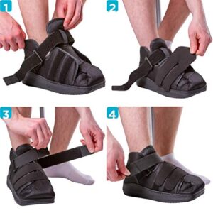 BraceAbility Closed Toe Medical Walking Shoe - Lightweight Surgical Foot Protection Cast Boot with Adjustable Straps, Orthopedic Fracture Support, and Post Bunion or Hammertoe Surgery Brace (M)