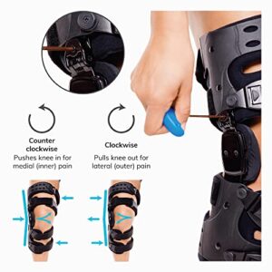 BraceAbility Osteoarthritis Unloader Knee Brace - Best Tricompartmental OA Support for Bone on Bone Arthritis Pain, Medial or Lateral Compartment Valgus Unloading, Arthritic Cartilage Repair (Left)