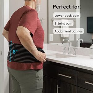 BraceAbility Obesity Belt Stomach Holder - Plus Size Men and Women's Big Belly Support Band Girdle for Hanging Stomach, Pendulous Abdominal Support, Lower Tummy Fat Lifter Pannus Sling (XL)