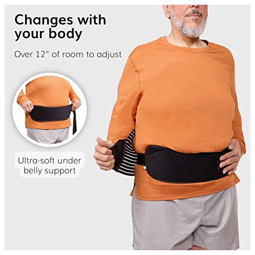 BraceAbility Obesity Belt Stomach Holder - Plus Size Men and Women's Big Belly Support Band Girdle for Hanging Stomach, Pendulous Abdominal Support, Lower Tummy Fat Lifter Pannus Sling (XL)