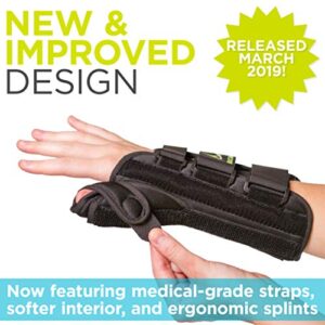 BraceAbility Thumb & Wrist Spica Splint | De Quervain's Tenosynovitis Long Stabilizer Brace for Tendonitis, Arthritis & Sprains Forearm Support Cast (XS - Left Hand)