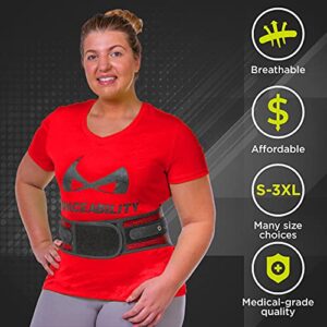 BraceAbility Spine Sport Back Brace - Athletic Men's and Women's Workout Lumbar Corset for Exercising, Running, Golfing, Driving, Fishing, Active Nurses and Police Work (Large)