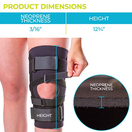 BraceAbility J Patella Knee Brace - Lateral Patellar Stabilizer with Medial and J-Lat Support Straps for Dislocation, Subluxation, Patellofemoral Pain, Left or Right Kneecap Tracking (Large)