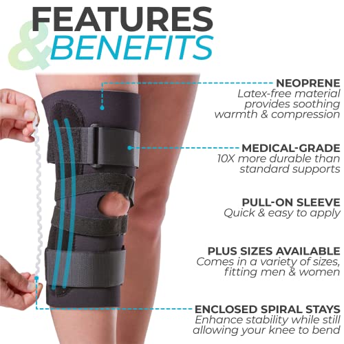 BraceAbility J Patella Knee Brace - Lateral Patellar Stabilizer with Medial and J-Lat Support Straps for Dislocation, Subluxation, Patellofemoral Pain, Left or Right Kneecap Tracking (Large)