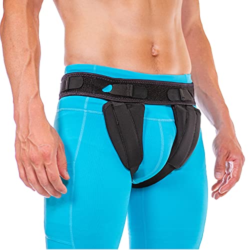 BraceAbility Women's Inguinal Hernia Belt - Waist Support Briefs With Removable Side Compression Pads For Direct and Indirect Femoral, Single and Double Hernias, Pre and Post-Surgical Pain Guard (S)