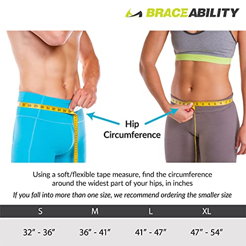 BraceAbility Women's Inguinal Hernia Belt - Waist Support Briefs With Removable Side Compression Pads For Direct and Indirect Femoral, Single and Double Hernias, Pre and Post-Surgical Pain Guard (S)