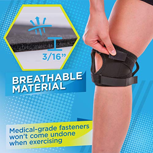 BraceAbility Plus Size Patellar Tracking Short Knee Brace - XXXL Walking Exercise Support Sleeve Stabilizer for Post Kneecap Dislocation, Tendonitis, Meniscus, Patellofemoral Pain, Arthritis (3XL)