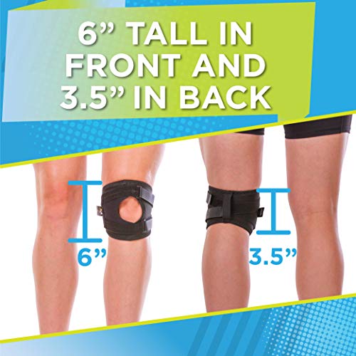 BraceAbility Plus Size Patellar Tracking Short Knee Brace - XXXL Walking Exercise Support Sleeve Stabilizer for Post Kneecap Dislocation, Tendonitis, Meniscus, Patellofemoral Pain, Arthritis (3XL)