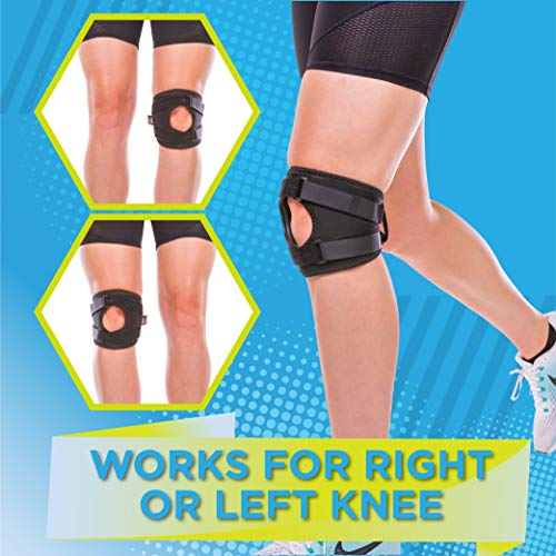 BraceAbility Plus Size Patellar Tracking Short Knee Brace - XXXL Walking Exercise Support Sleeve Stabilizer for Post Kneecap Dislocation, Tendonitis, Meniscus, Patellofemoral Pain, Arthritis (3XL)