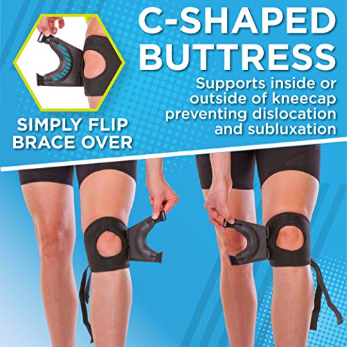 BraceAbility Plus Size Patellar Tracking Short Knee Brace - XXXL Walking Exercise Support Sleeve Stabilizer for Post Kneecap Dislocation, Tendonitis, Meniscus, Patellofemoral Pain, Arthritis (3XL)