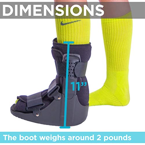BraceAbility Short Broken Toe Boot | Walker for Fracture Recovery, Protection and Healing after Foot or Ankle Injuries (Medium)