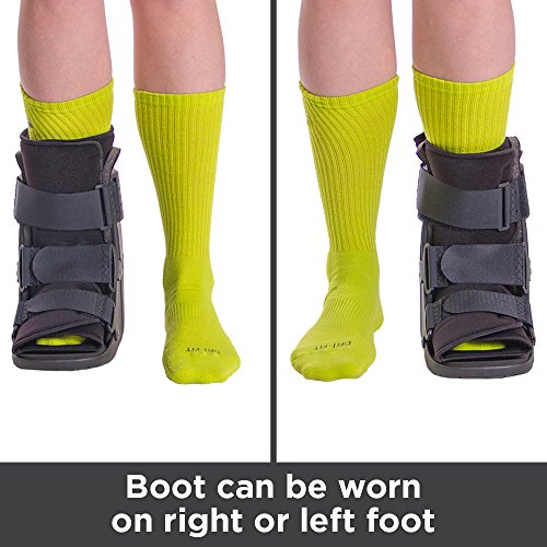 BraceAbility Short Broken Toe Boot | Walker for Fracture Recovery, Protection and Healing after Foot or Ankle Injuries (Medium)