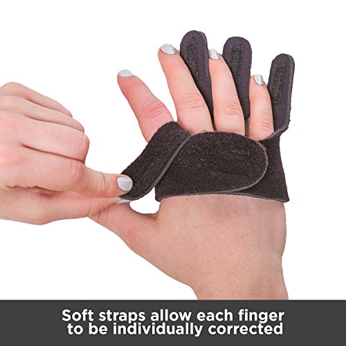 BraceAbility Ulnar Deviation & Drift Hand Splint | MCP Knuckle Joint Support Brace for Rheumatoid Arthritis & Tendonitis Pain Relief, Finger Straightener & Stretcher Glove - L (MED/LGE) Right