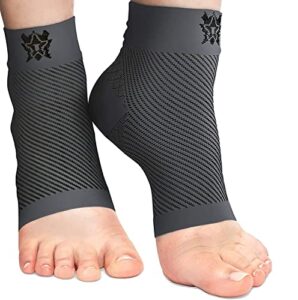 bitly plantar fasciitis socks for women & men – best foot & ankle compression sleeve, brace for everyday use – provides arch support & heel pain relief (gray, x-large)