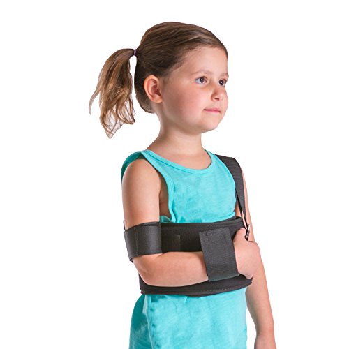 BraceAbility Pediatric Shoulder Immobilizer | Child Size Arm Sling Stabilizer for Broken Collarbone & Shoulder Injuries - Fits Toddlers, Kids, Youth & Teens (20" - 30" Chest Circumference)