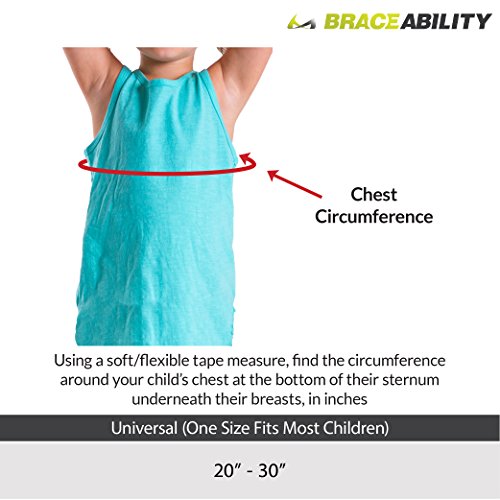 BraceAbility Pediatric Shoulder Immobilizer | Child Size Arm Sling Stabilizer for Broken Collarbone & Shoulder Injuries - Fits Toddlers, Kids, Youth & Teens (20" - 30" Chest Circumference)