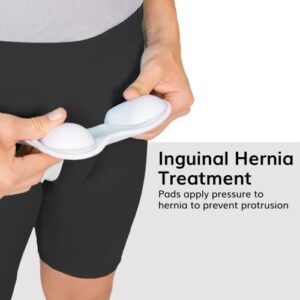 BraceAbility Inguinal Hernia Truss - Scrotal and Femoral Groin Male or Female Compression Support Belt for Testicular, Genital, Bilateral, Direct or Indirect Hernia Pain Relief Treatment Brace (M)