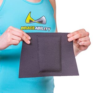 braceability neoprene foam pressure pad insert for back brace | soft & comfortable lumbar padding for low & mid back support and targeted pain relief (one size)