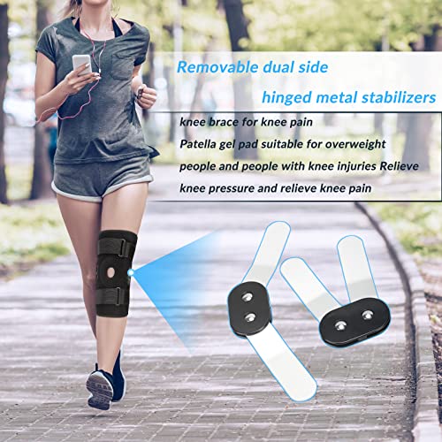 Visenta Knee Brace with Side Stabilizers provides strong Knee Support Meniscus Tear Joint Pain Knee Pain Relief for Men and Women