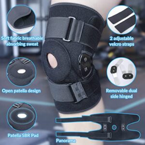 Visenta Knee Brace with Side Stabilizers provides strong Knee Support Meniscus Tear Joint Pain Knee Pain Relief for Men and Women