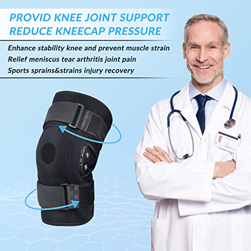 Visenta Knee Brace with Side Stabilizers provides strong Knee Support Meniscus Tear Joint Pain Knee Pain Relief for Men and Women