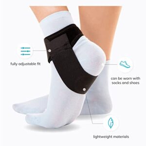 BraceAbility Plantar Fasciitis Wrap - Foot Pain Relief Adjustable Band Brace for At-Home Achilles Tendonitis Treatment, Heel Spur Recovery, Night or Daytime Weak Arch and Sore Ankle Support (L/XL)