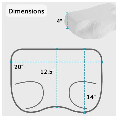 BraceAbility CPAP Pillow - Side Sleeper Positional Soft Memory Foam Orthopedic Contour Posture Wedge for Anti-Snoring Prevention Nasal Relief Therapy for Men and Women