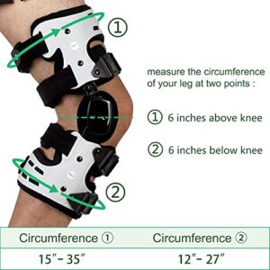 Orthomen OA Unloader Knee Brace - Support for Arthritis Pain, Osteoarthritis, Cartilage Defect Repair, Avascular Necrosis, Bone on Bone Knee Joint Pain and Degeneration (Medial/Inside - Right)