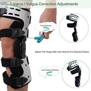 Orthomen OA Unloader Knee Brace - Support for Arthritis Pain, Osteoarthritis, Cartilage Defect Repair, Avascular Necrosis, Bone on Bone Knee Joint Pain and Degeneration (Medial/Inside - Right)