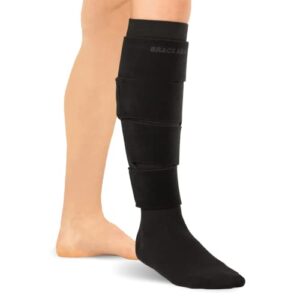 braceability lymphedema leg wrap – swollen feet and ankle garment product for lower extremity edema swelling, lymphatic drainage, water retention sleeve – 20-30 mmhg compression socks included (m)