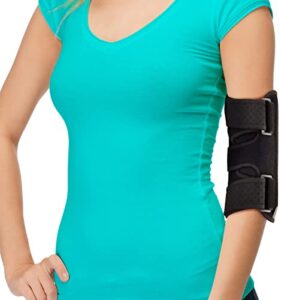 elbow splint tendonitis elbow brace – cubital tunnel brace for sleeping – tennis elbow support with arm compression sleeve elbow immobilizer for ulnar nerve brace elbow pain men women – fits most